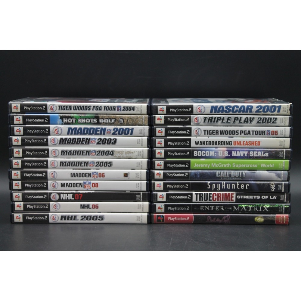 PlayStation 2 Game Lot 22 PS2 Games Untested COD True Crime SpyHunter Matrix